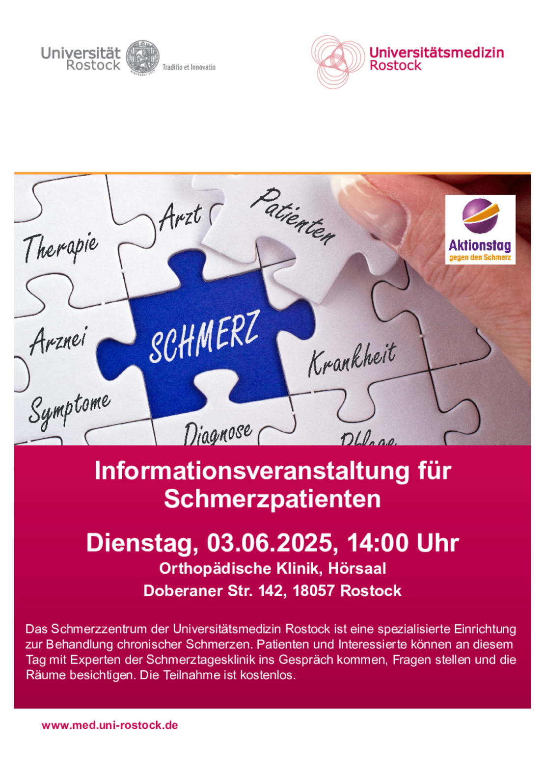 Infoveranstaltung für Schmerzpatienten